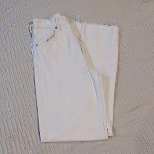 Zara White Wide Leg Jeans